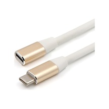Usb 3.1 Type-c Ertikitme Kablosu Erkekden Dişeye - 1m, Tam Fonksiyonlu Şarj, Veri, Ses-video , İnce Tasarım, Tüm Type-c Cihazlar İçin Altın
