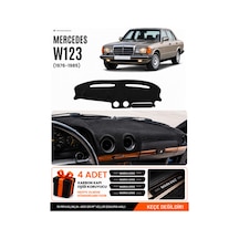 Mercedes W123 1976-1985 Uyumlu Torpido Koruma, Torpido Örtüsü, Torpido Kılıfı - Siyah - Mb010