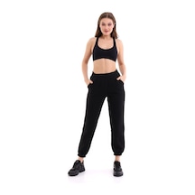 Winmoda34 Jogger Bol Kesim Kalın 3 Iplik Şardonlu Eşofman Altı Kadın Siyah