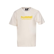 Hummel Adellan Erkek Çocuk Ekru Yuvarlak Yaka Tişört Ekru