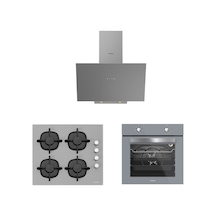 Silverline BO65E1S01 - CS5343S01 - 3481 Flam 60 Gri Ankastre Set
