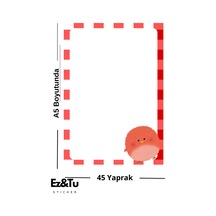 Kırmızı Civcivli A5 Not Defteri 45 Yaprak Cute Collection Çok Renkli