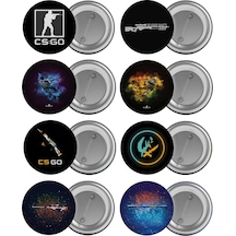 Cs Go Çanta Rozeti Seti 8 Adet En Büyük Boy 5.8Cm Iğneli Broş Cs Go Çanta Rozeti Seti 8 Adet En Büyük Boy 5.8Cm Iğneli Broş