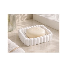 Buççin Online Mağaza Dekoratif Modern Sabunluk Minimalist Banyo Düzenleyici Plastik Beyaz Çok Renkli