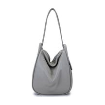 Bruno Shoes Bruno Rossi Bag Kadın Hakiki Deri Buz Beyazı Sırt & Omuz Çantası 1048 Mlx14g Bn Cnt Sk25-26 Ghıaccıo Gri