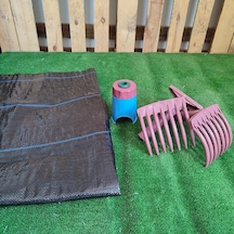 Zeytin Tırmığı + Zeytin Dilme Aparatı + 5x6 Zeytin Sergeni Jüt Zeytin Toplama Tarağı Taban Örtüsü Zeytin Çizme Aleti