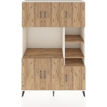 Hyperion Dolap 10 Raflı 6 Kapaklı 132x44x195 Aytaşı-çam/çam Aytaşı