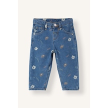 Defacto Barrel Fit Hayvan Ve Yazı Baskılı Jean Pantolon Erkek Bebek I3830a526wnnm39 Mavi-nm39