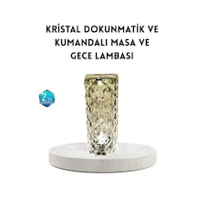 Kristal Rgb Led Masa Lambası - Renkli Kumandalı Işık, Dekoratif Ve Enerji Tasarruflu Çok Renkli