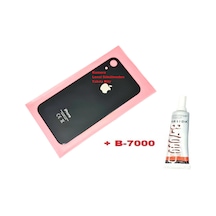 Tkgz Apple Uyumlu iPhone Xr Arka Pil Batarya Kapağı Cam+b-7000 Siyah