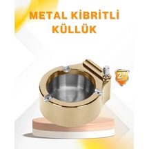 Çakmak Entegreli Küllük Yeniden Doldurulabilir Metal Gövde Çok Renkli
