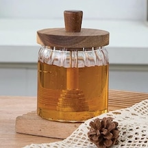 450 Ml Akasya Kapaklı Kaşıklı Cam Bal Kavanozu Saklama Kabı Pinterest Tasarım Erzak Bakliyat Kabı 7009