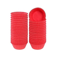 Takribi 200 Adet Mini Boy Kırmızı Truff Çikolata Kağıdı, Lokum Kağıdı, Muffin Kek Kalıbı 30x20 Mm Doğum Günü Parti Dekorasyonu İçin
