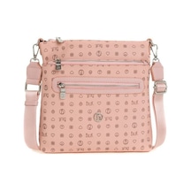 Bilik Deri Monogram Pembe Kadın Çapraz Askılı Çanta Mtş 269-mn 001