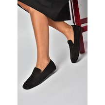 Fox Shoes Z250010202 Siyah Süet Günlük Kadın Ayakkabı