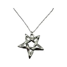 Pentagram Yıldız Figürlü Unisex Kolye 60 Cm Zincirli Gotik, Mistik Ve Spiritüel Tasarım Çok renkli