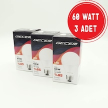 Gecem Tasarruflu Led Ampul 9 W Beyaz Işık E27 3 Adet