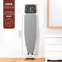 Porsima Isıya Dayanıklı 100% Pamuk Süngerli Ütü Masası Kılıfı - Buharlı Ütüleme Uyumlu 120x40cm Renkli