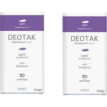 Deotak Soft Krem Unisex Krem Deodorant 35 ML x 2