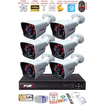 Fury 6 Kameralı 2mp Full Hd Görüntü 6 Atom Led Gece Görüşlü Dış Mekan Güvenlik Kamerası Seti 500gb 62066920