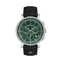 Jacques Philippe Jpqgc1911x1 Swiss Made Quartz Deri Siyah Yeşil Kadran Safir Cam 44 Mm Erkek Kol Saati