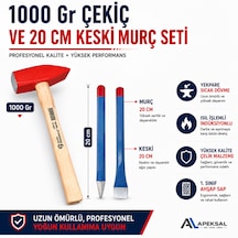Sait Demirci 1000 Gr Çekiç 20 Cm Keski Ve Murç Seti
