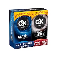 Okey Ultra Hisset 20'li Prezervatif & OKEY Klasik 20'li Prezervatif
