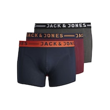 Jack & Jones 3'lü Boxer Paketi-Lichfield 12147592 Burgundy
