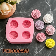 Pk1000463 - Silikon Kalıp Mum Kalıbı 4'lü Çiçek