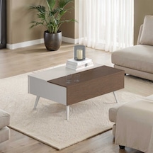 Milano Çekmeceli Dikdörtgen Orta Sehpa - Vizon/zebra 103x44x72 Cm Vizon