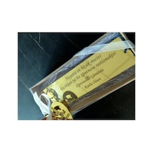 Öğretmenler Günü Gold Pleksi Kraft Kutulu Kitap Ayracı