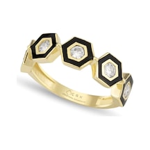 Çgk Çiğdem Gürel Kuyumculuk 5 Taş Mineli Altın Yüzük Gold