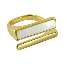 Çelik Sedefli Yüzük Ayarlanabilirdir Gold