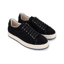 Tamer Tanca Erkek Hakiki Deri Siyah Süet Sneakers & Spor Ayakkabı 1093 0046 Erk Ayk Y25 Sıyah Suet Siyah