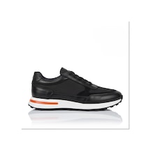 Crc Ayakkabı Premium %100 Hakiki Deri Hakiki Erkek Sneaker / Şık Ve Rahat Spor Ayakkabı Siyah Bağcıksız