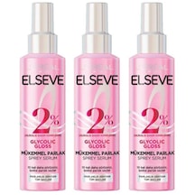Elseve Glycolic Gloss Mükemmel Parlaklık Veren Saç Bakım Sprey Serum 3 X 150 Ml