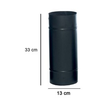 Emaye Soba Borusu Siyah Mat 33 Cm
