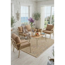 Ard & Garden Daisy Makrome Örgülü 211 Masalı Kahverengi Balkon & Bahçe Mobilyası Seti Balkon Takımı Kahverengi