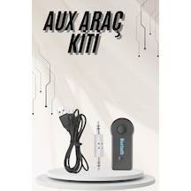 Yeni Nesil Bluetooth Aux Araç Kiti Siyah Tv Tablet Telefon Araç Araba -