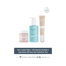 The Purest Solutions Kuru-Lekeli Ciltler • Çift Aşamalı Temizlik & Leke Karşıtı BB Krem Seti (Açık/Orta Ton)