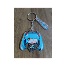 Owl Bag Colorful Stage Vocaolid Hatsune Miku Desenli Acrylic Anahtarlık Çanta Süsü Çok Renkli