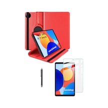 Xiaomi Redmi Pad Se 8.7 İnç Modeli İle Uyumlu 360 Dönerli Tablet Kılıfı + Ekran Koruyucu + Kalem Kapaklı Kılıf