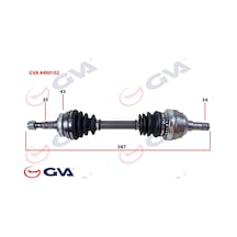 Gva Komple Aks Sol Vectra A 1.8-2.0 88-95 -astra F 92-98 -calıbra A 89-97 Abs Li 43diş 587mm Gva 4490102 374145 374010 374766 9117957