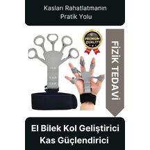 Pratik Silikon El Bilek Parmak Kol Kas Güçlendirici Geliştirici Fizik  Egzersiz Lastik Kayışı Çok Renkli