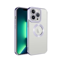 Thegencoo İphone 12 Pro Uyumlu Kamera Korumalı Logo Gösteren Tgco Omega Kılıf-lila