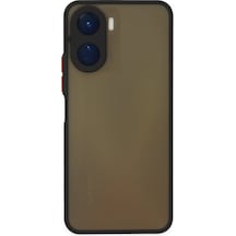 Newface Vivo Y16 Kılıf Montreal Silikon Kapak - Siyah Siyah