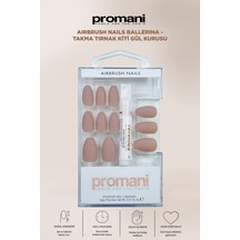 Airbrush Nails Ballerina - Takma Tırnak Kiti Gül Kurusu