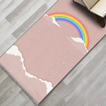 Evaşk Çocuk Seccadesi Namazlık Dokuma Halı Kaymaz Muslumana Seccade66x113 PEMBE 1EVASK411P50