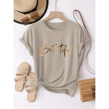 Uyguntarz Unisex Beautiful Baskılı Tasarım Tshirt Kırmızı