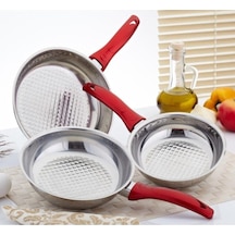 Gülsan Jasmin Çelik Tava Seti 3 Parça 16Cm 18Cm 20Cm
